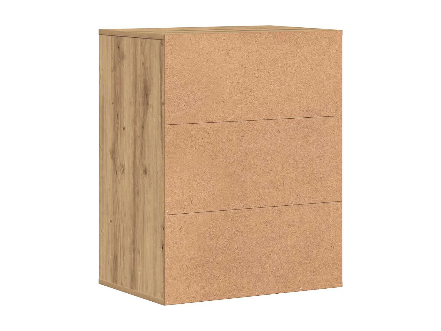 Commode d'angle chêne artisanal 60x41x76 cm bois d'ingénierie