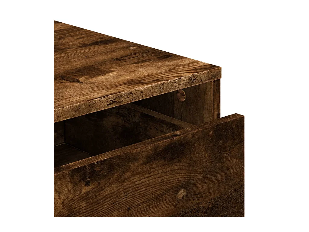 Ladekast 60x41x58 cm bewerkt hout gerookt eikenkleurig