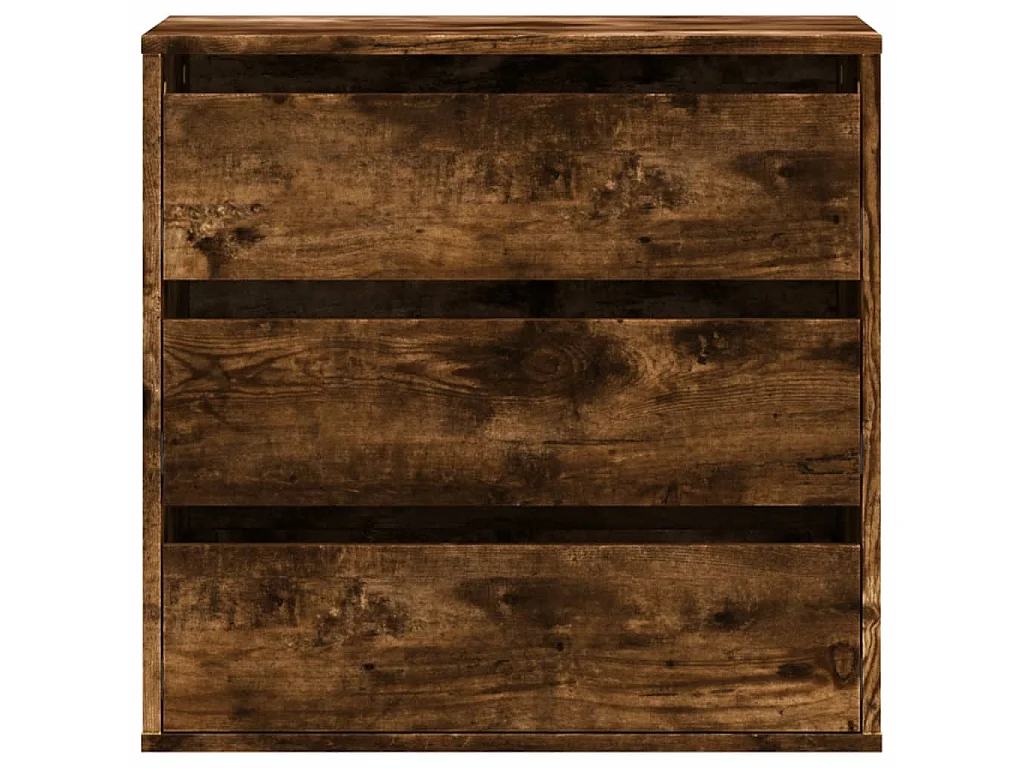 Ladekast 60x41x58 cm bewerkt hout gerookt eikenkleurig