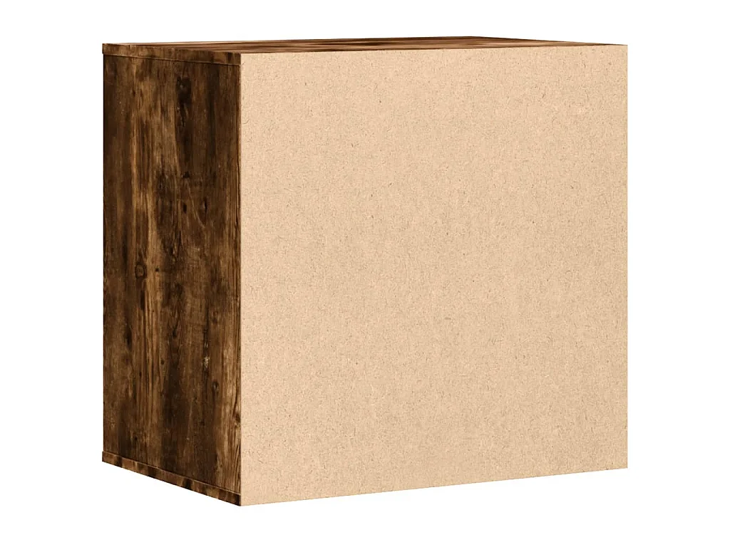Ladekast 60x41x58 cm bewerkt hout gerookt eikenkleurig
