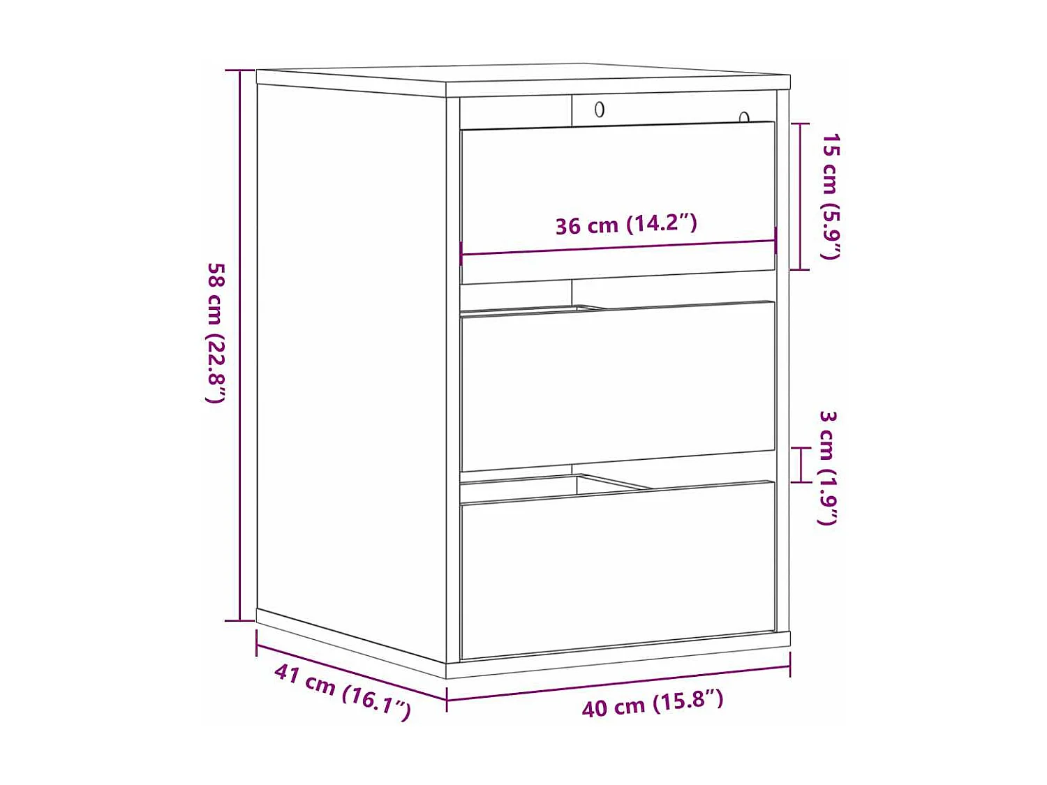Commode d'angle chêne fumé 40x41x58 cm bois d'ingénierie