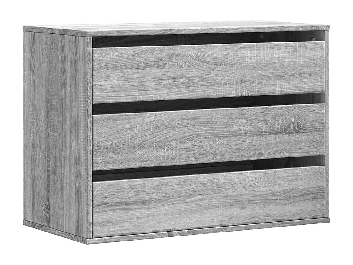 Ladekast 80x41x58 cm bewerkt hout grijs sonoma eikenkleurig
