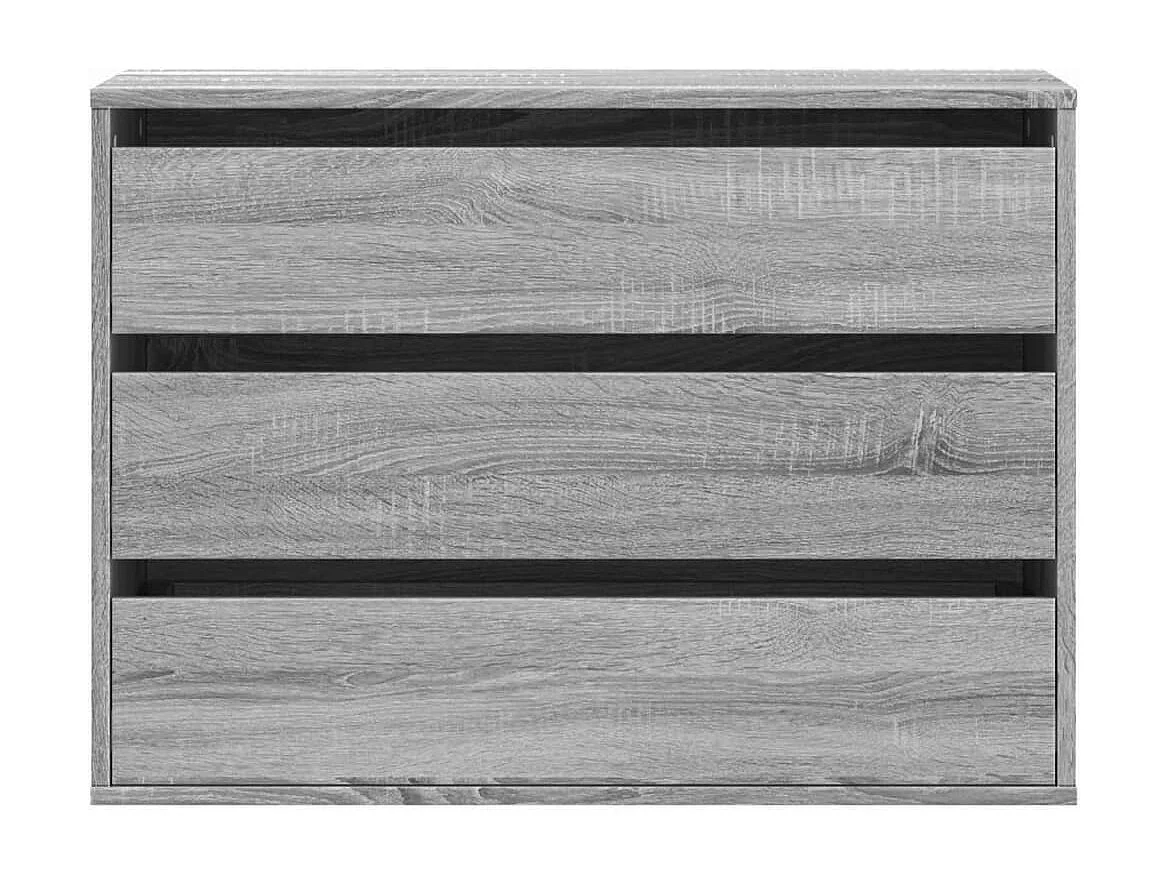 Ladekast 80x41x58 cm bewerkt hout grijs sonoma eikenkleurig