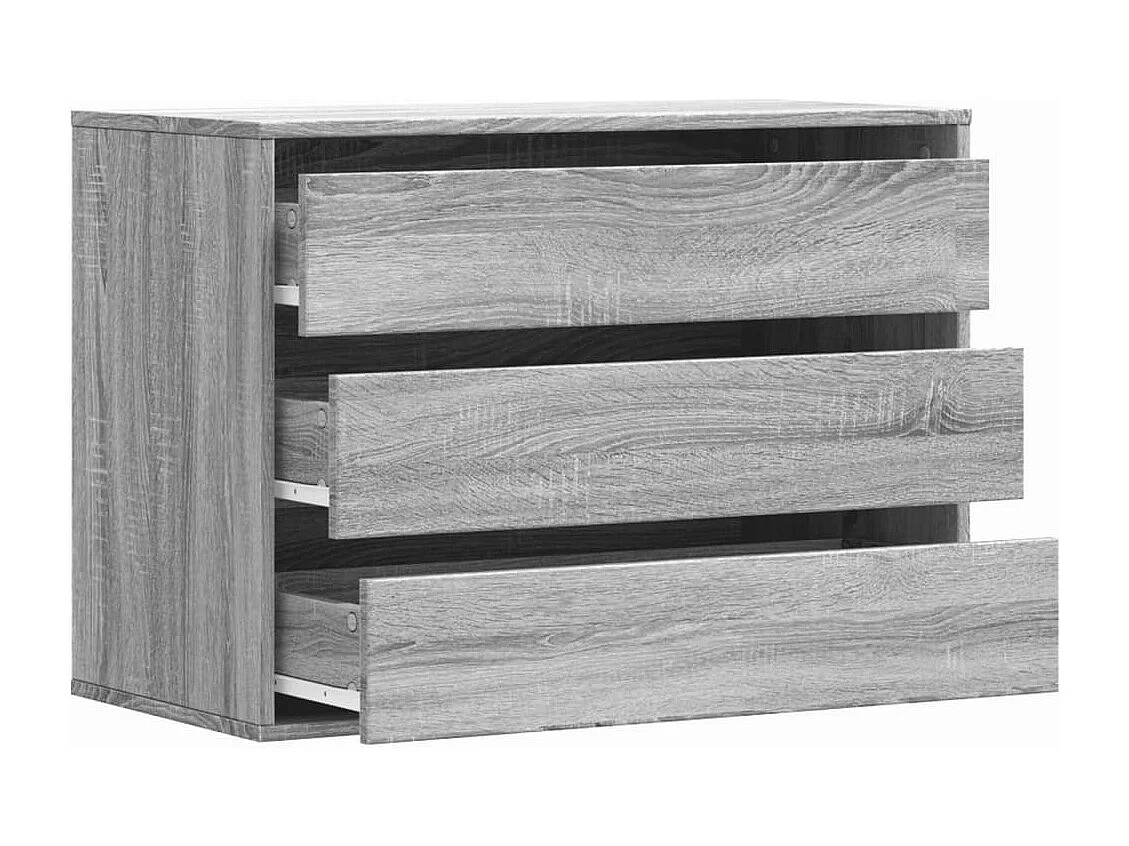 Ladekast 80x41x58 cm bewerkt hout grijs sonoma eikenkleurig