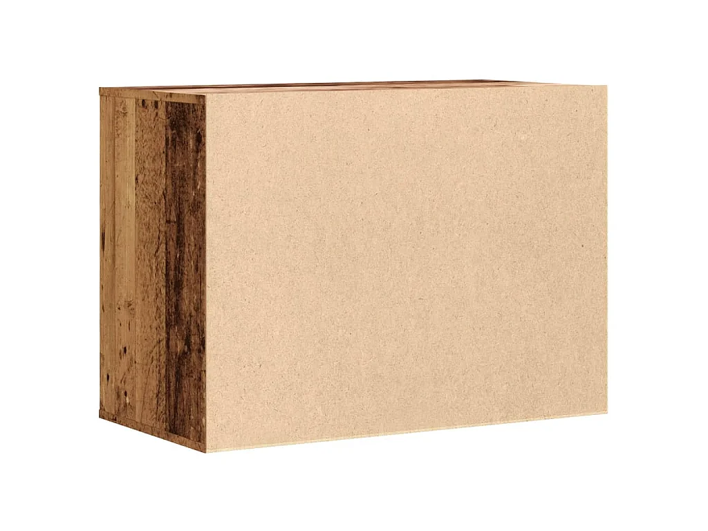 Ladekast 80x41x58 cm bewerkt hout oud houtkleurig