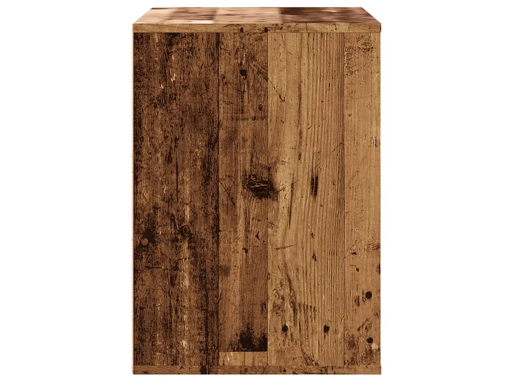 Ladekast 80x41x58 cm bewerkt hout oud houtkleurig