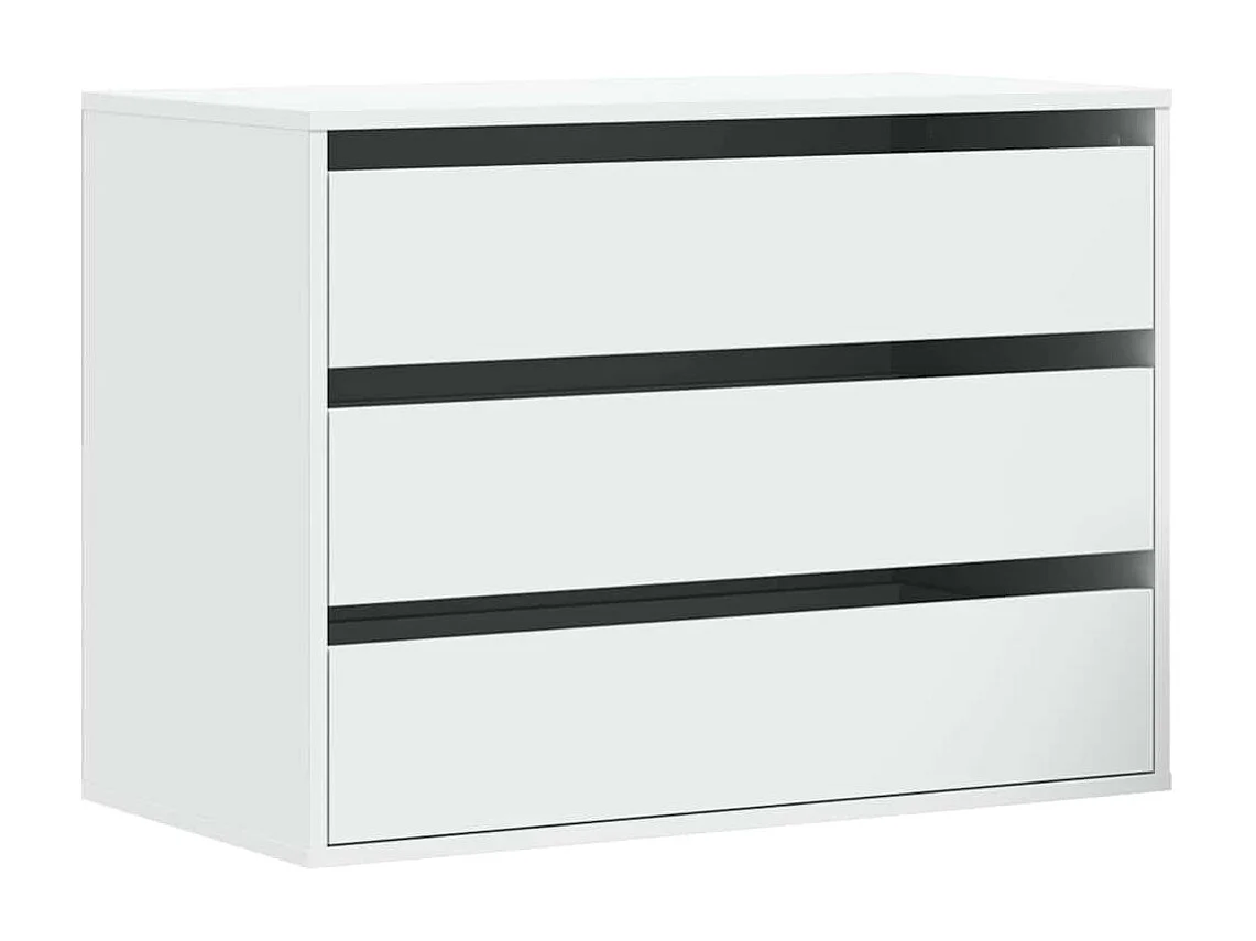 Cajonera de esquina madera de ingeniería blanca 80x41x58 cm