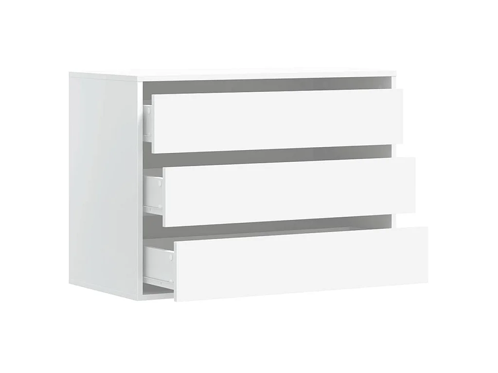 Cassettiera Bianca 80x41x58 cm in Legno Multistrato