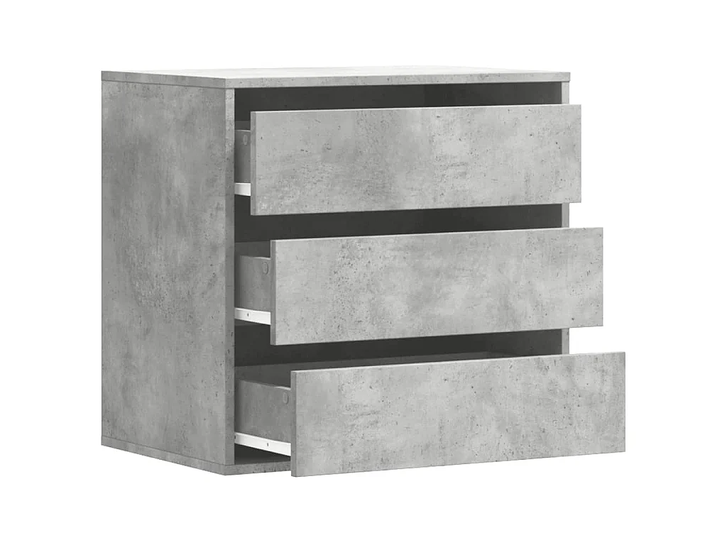 Cajonera de esquina madera ingeniería gris hormigón 60x41x58 cm