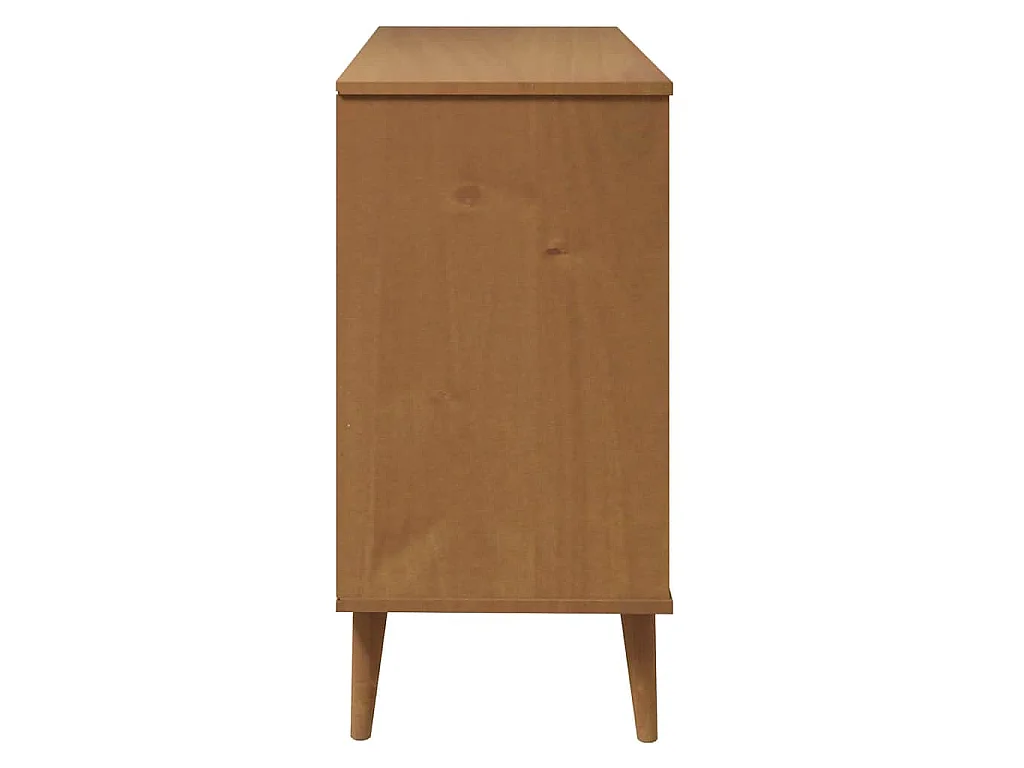 Armário de gavetas MOLDE 113x40x80 cm pinho maciço castanho