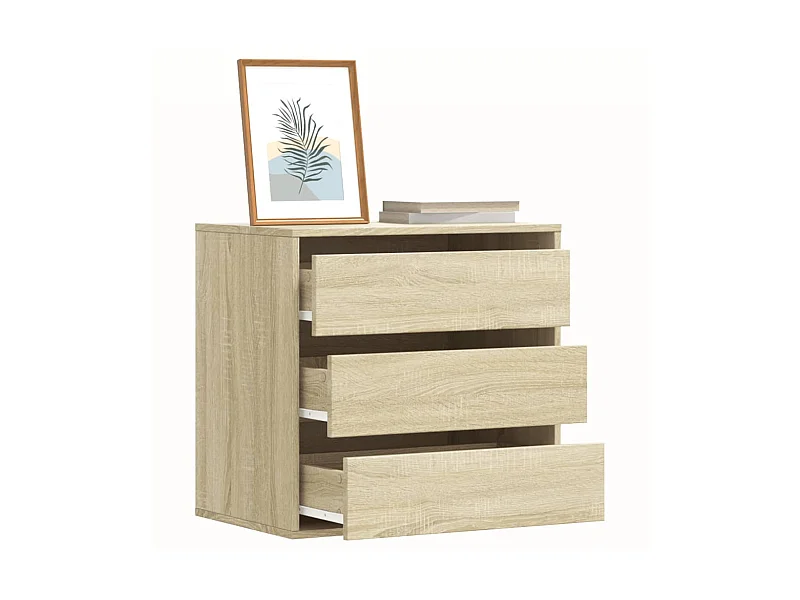 Ladekast 60x41x58 cm bewerkt hout sonoma eikenkleurig