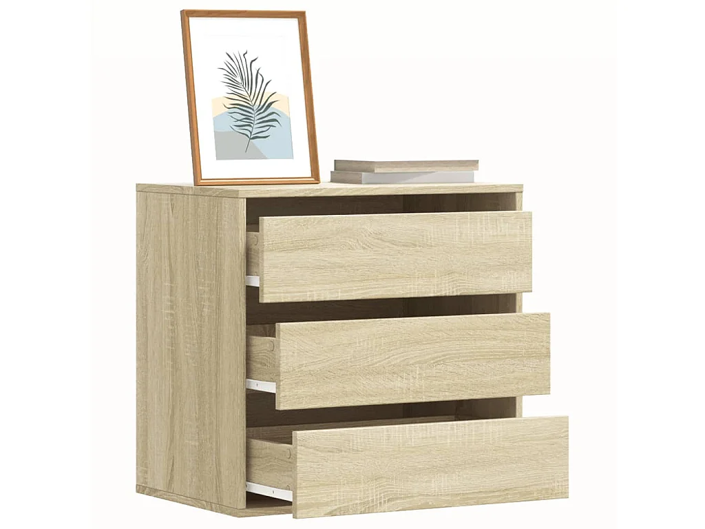 Ladekast 60x41x58 cm bewerkt hout sonoma eikenkleurig