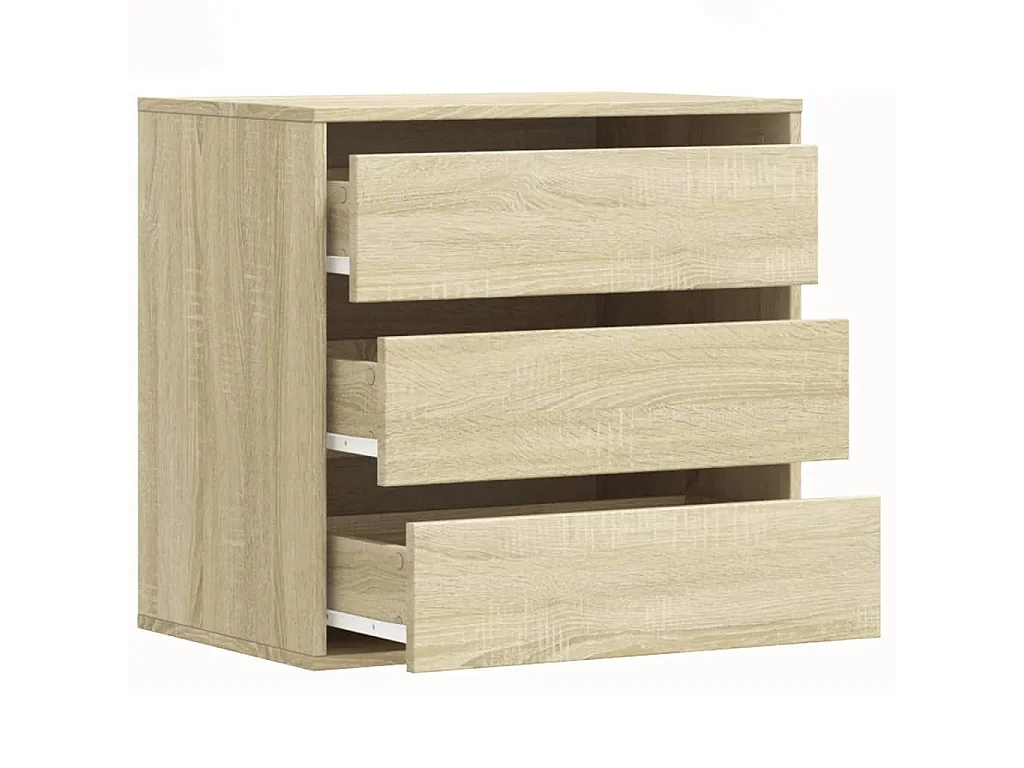 Ladekast 60x41x58 cm bewerkt hout sonoma eikenkleurig
