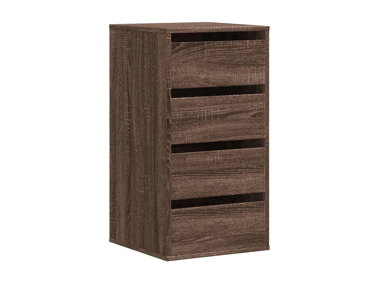 Commode d'angle chêne marron 40x41x76 cm bois d'ingénierie