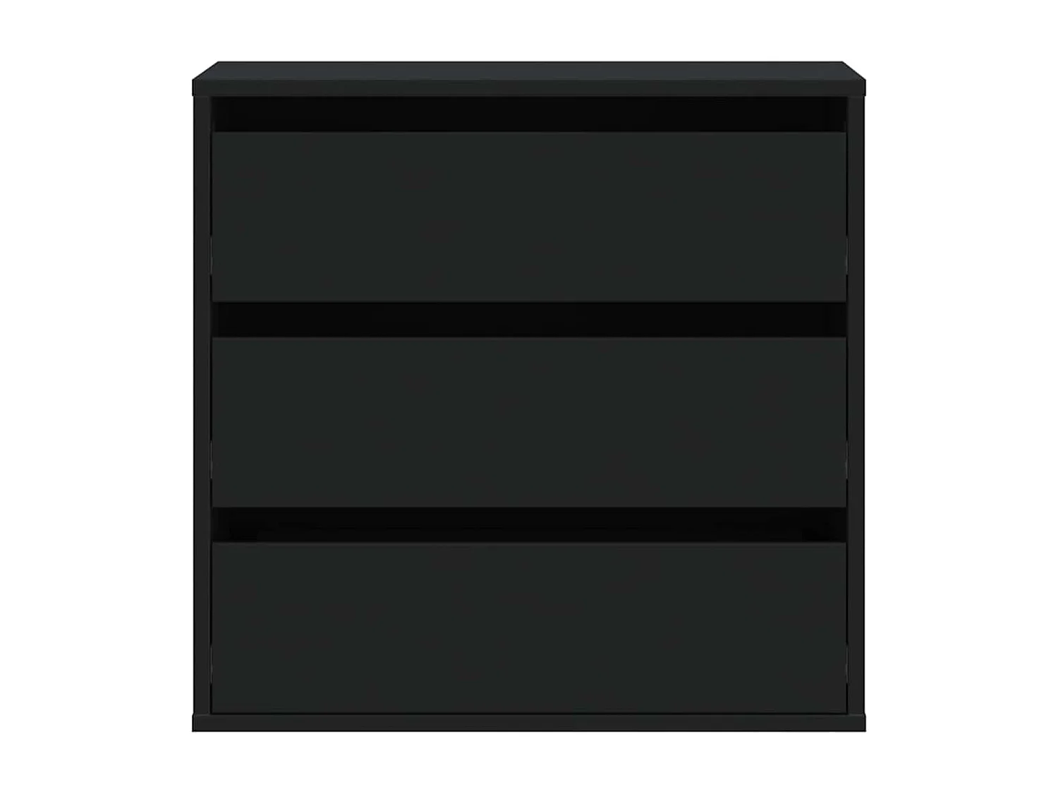 Ladekast 60x41x58 cm bewerkt hout zwart