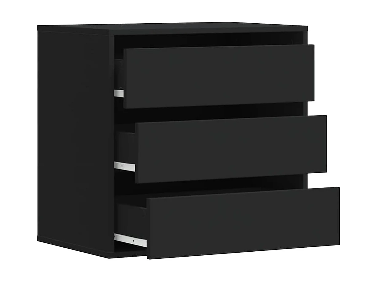 Ladekast 60x41x58 cm bewerkt hout zwart