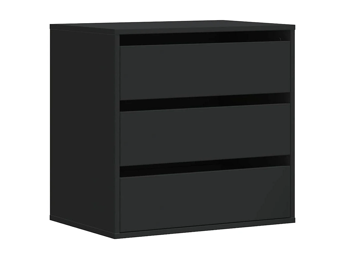 Commode d'angle noir 60x41x58 cm bois d'ingénierie