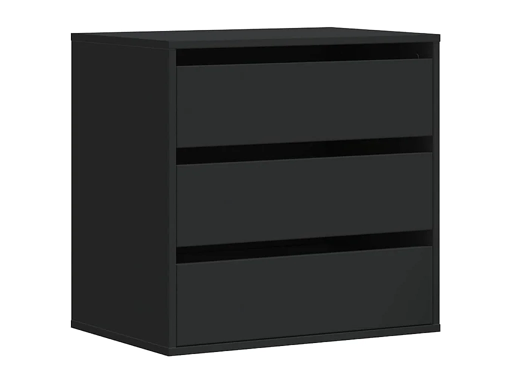 Commode d'angle noir 60x41x58 cm bois d'ingénierie