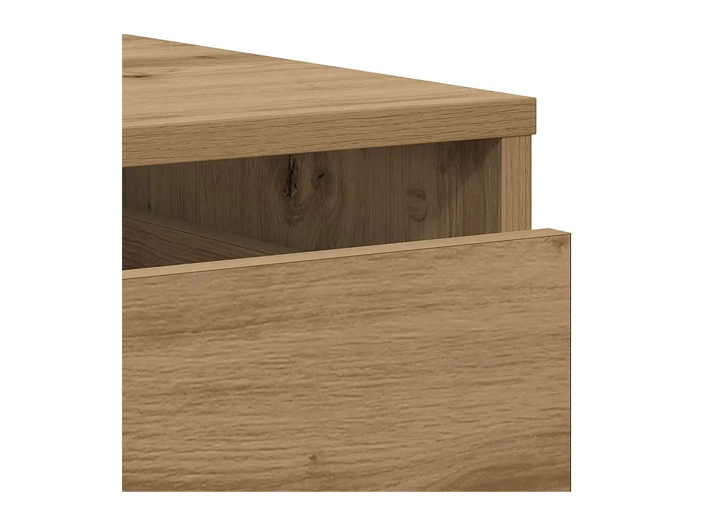 Commode d'angle chêne artisanal 60x41x58 cm bois d'ingénierie