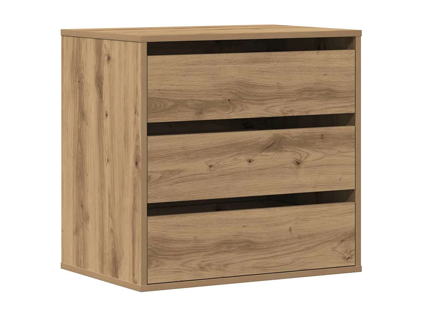 Commode d'angle chêne artisanal 60x41x58 cm bois d'ingénierie