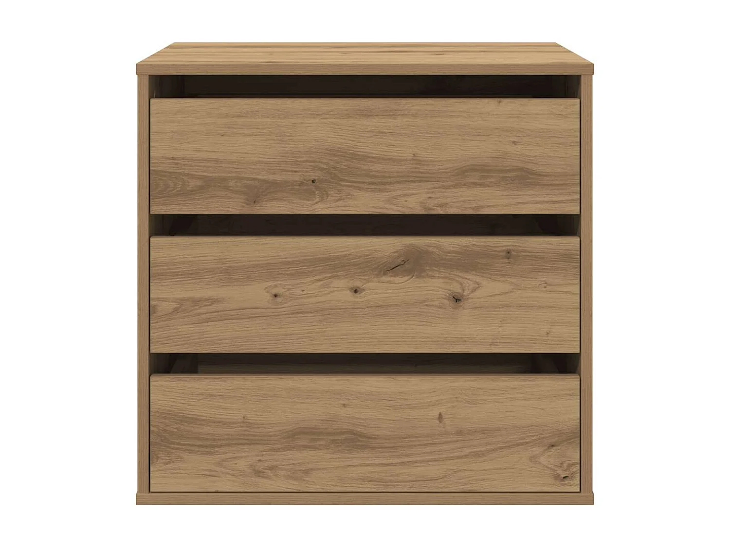 Commode d'angle chêne artisanal 60x41x58 cm bois d'ingénierie