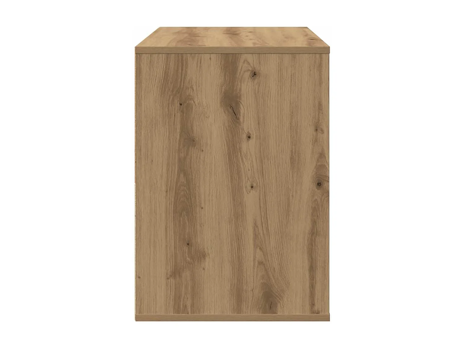 Ladekast 60x41x58 cm bewerkt hout artisanaal eikenkleurig