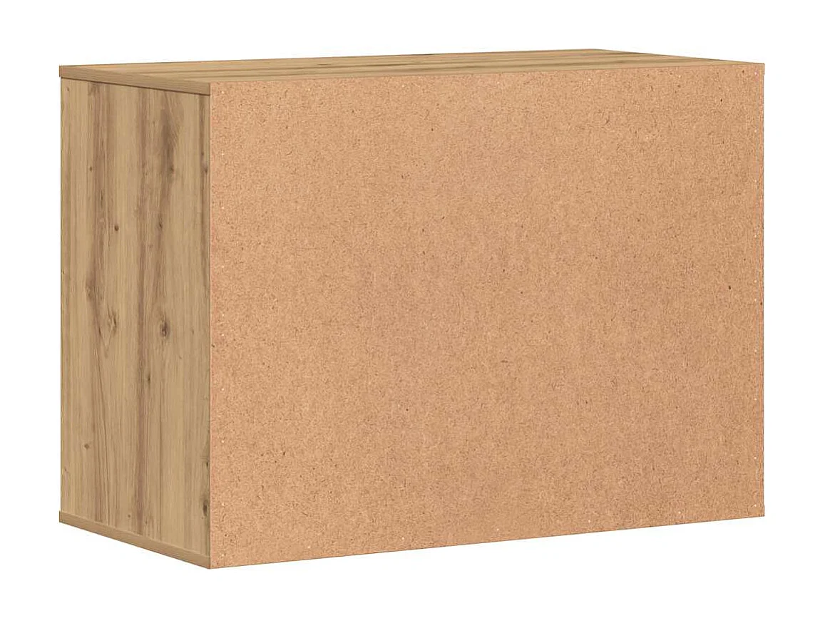 Commode d'angle chêne artisanal 80x41x58 cm bois d'ingénierie