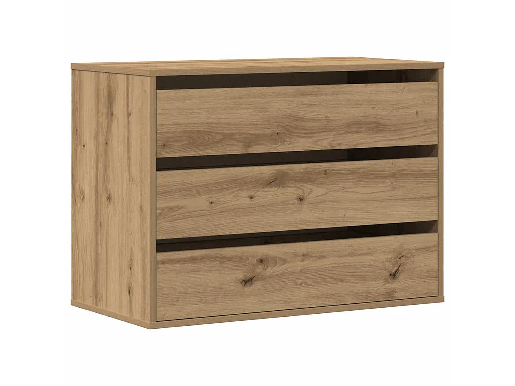 Cajonera de esquina madera ingeniería roble artisan 80x41x58 cm