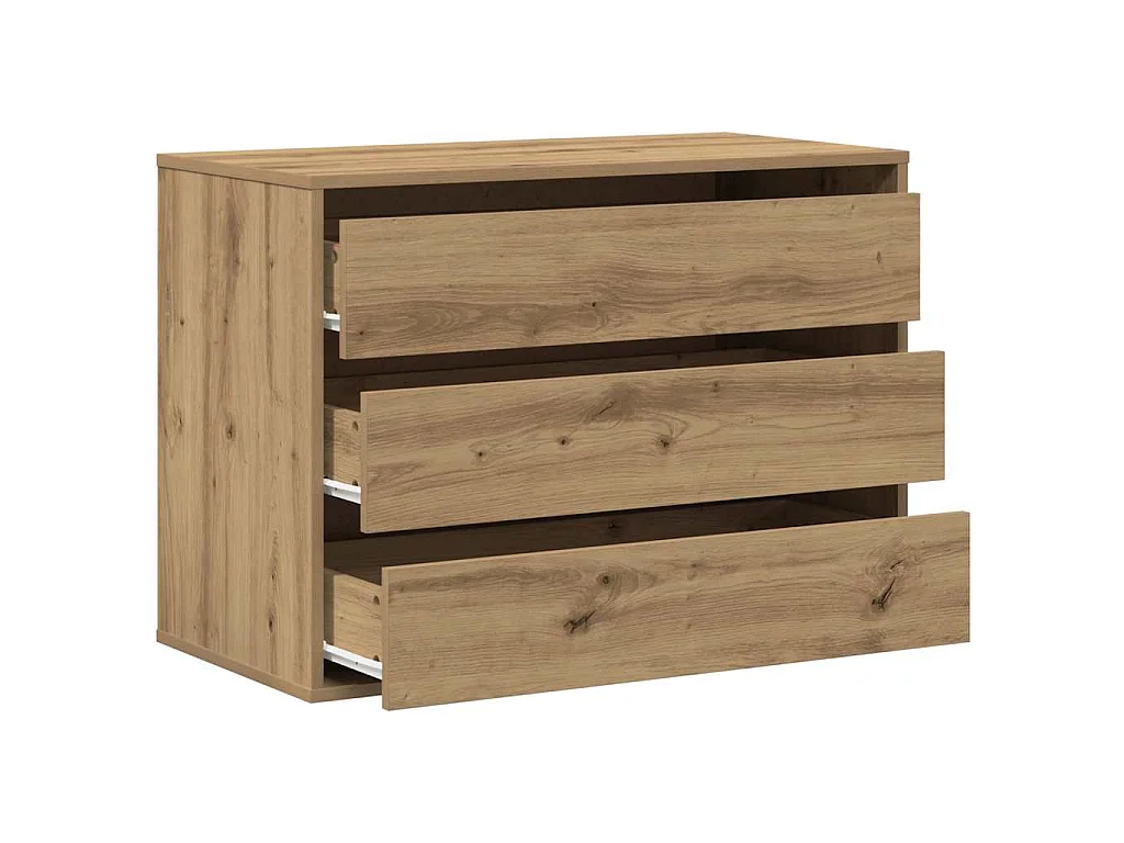 Cajonera de esquina madera ingeniería roble artisan 80x41x58 cm