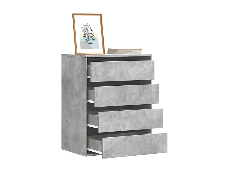 Ladekast 60x41x76 cm bewerkt hout betongrijs