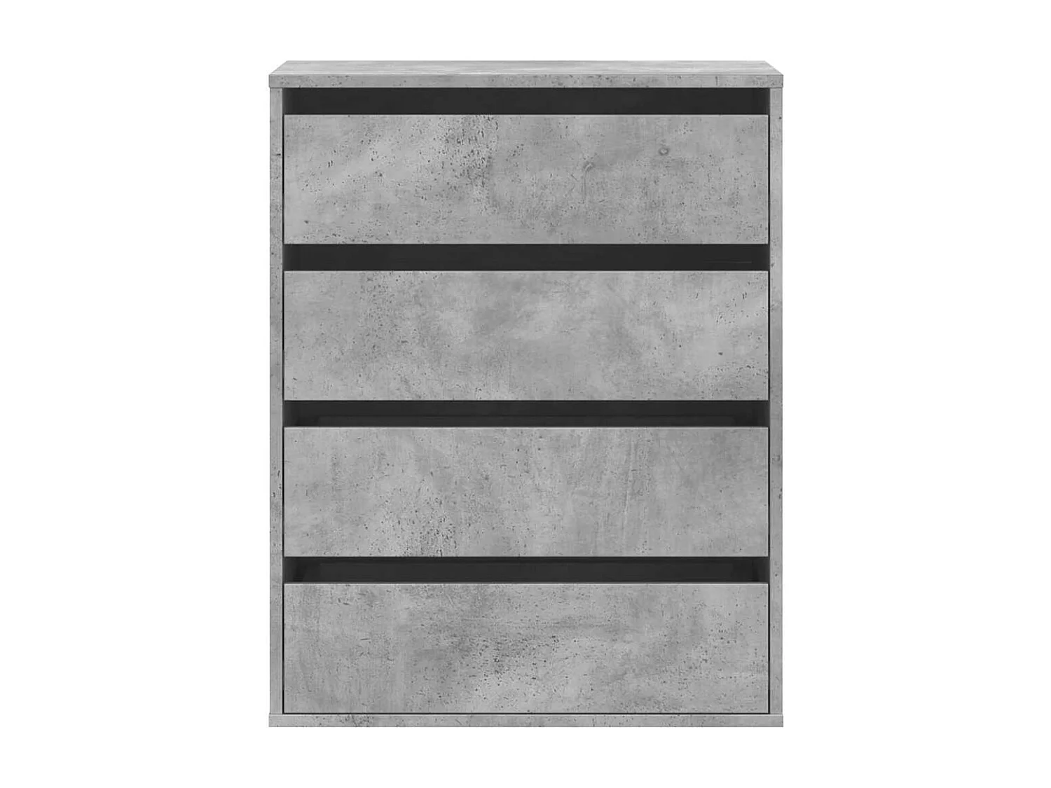 Commode d'angle gris béton 60x41x76 cm bois d'ingénierie