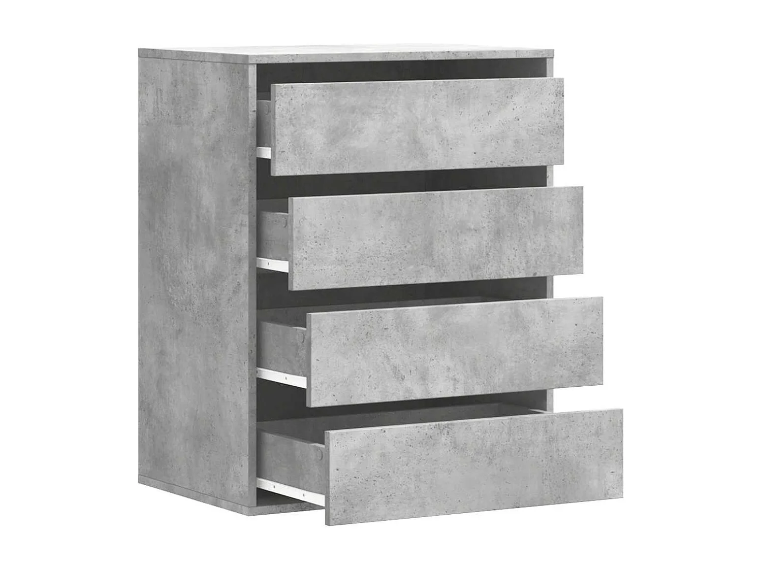 Commode d'angle gris béton 60x41x76 cm bois d'ingénierie