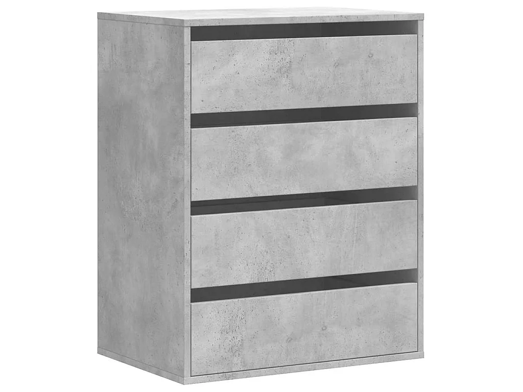 Cassettiera Angolo Grigio Cemento 60x41x76cm Legno Multistrato