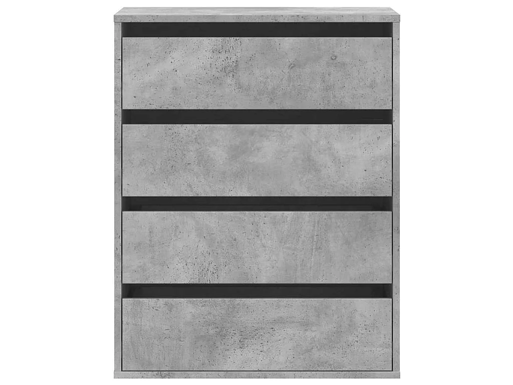 Cassettiera Angolo Grigio Cemento 60x41x76cm Legno Multistrato