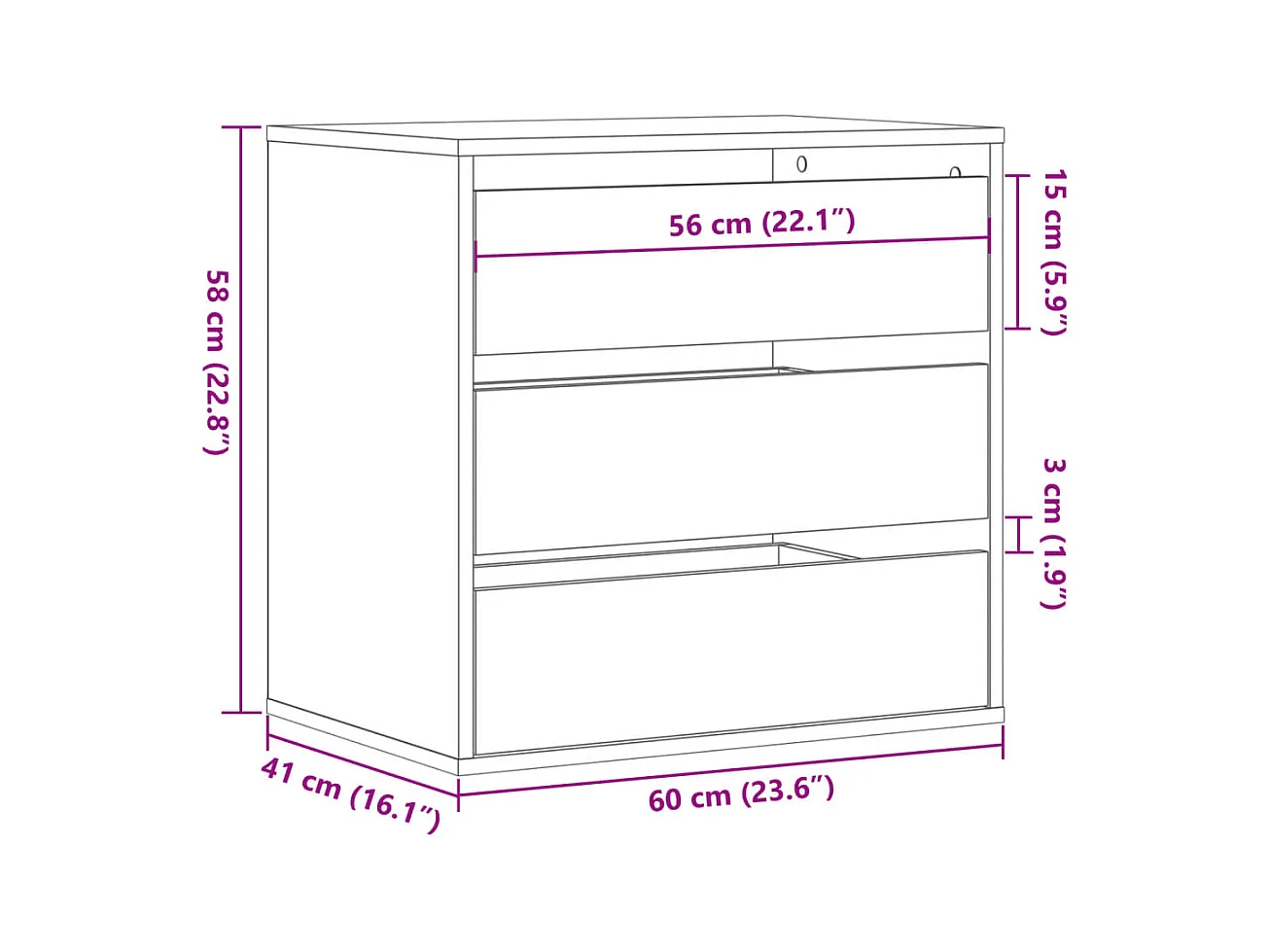 Commode d'angle vieux bois 60x41x58 cm bois d'ingénierie