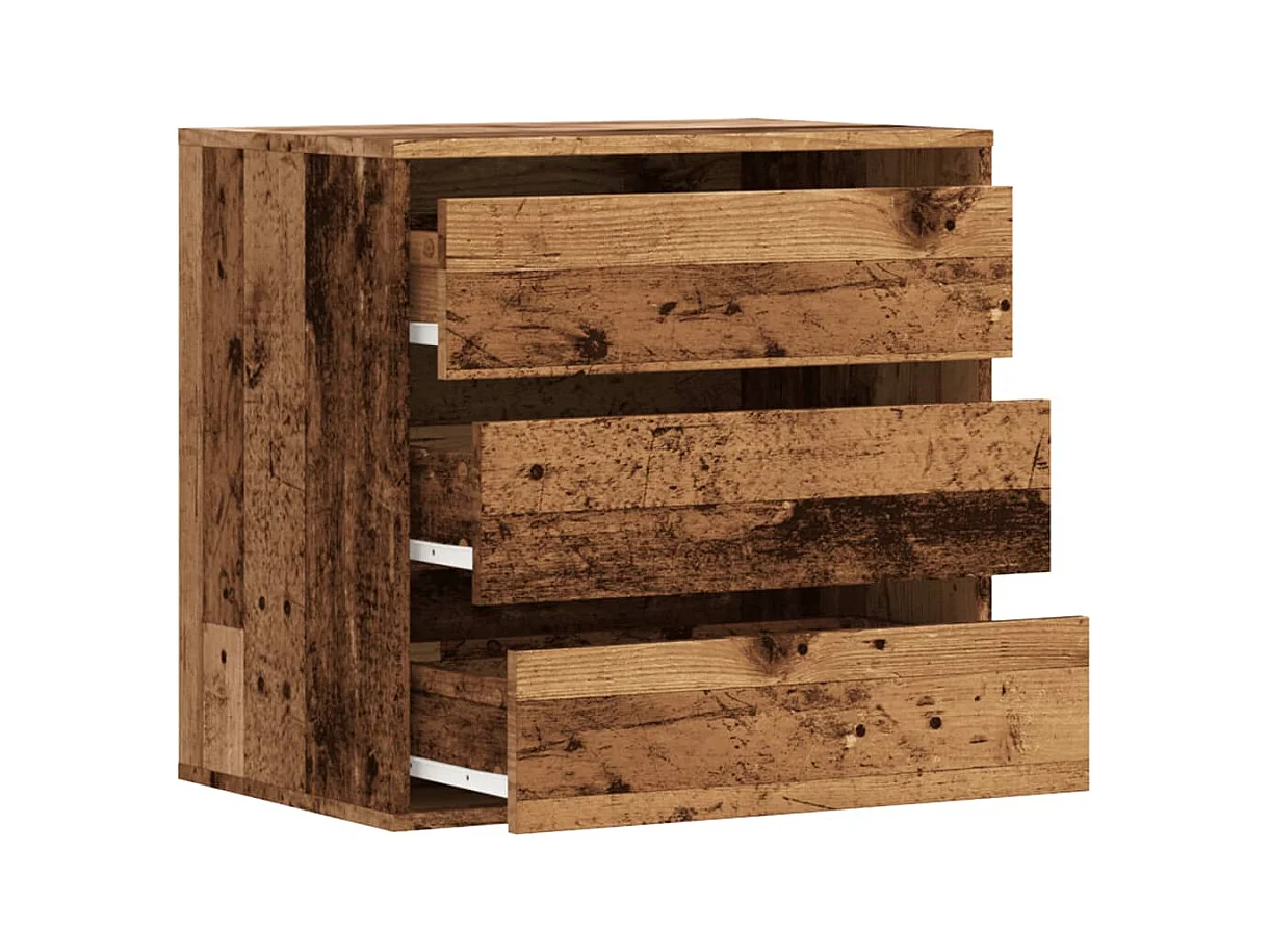 Commode d'angle vieux bois 60x41x58 cm bois d'ingénierie