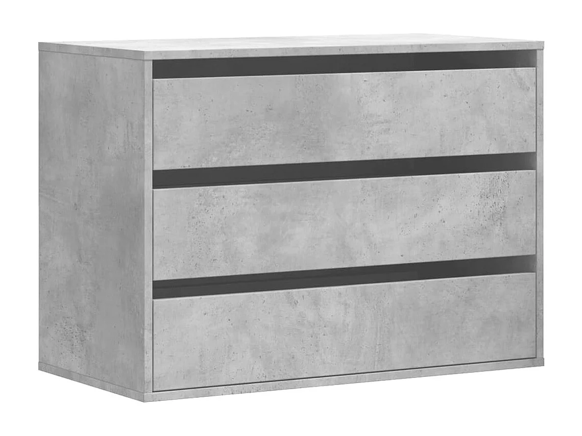Commode d'angle gris béton 80x41x58 cm bois d'ingénierie