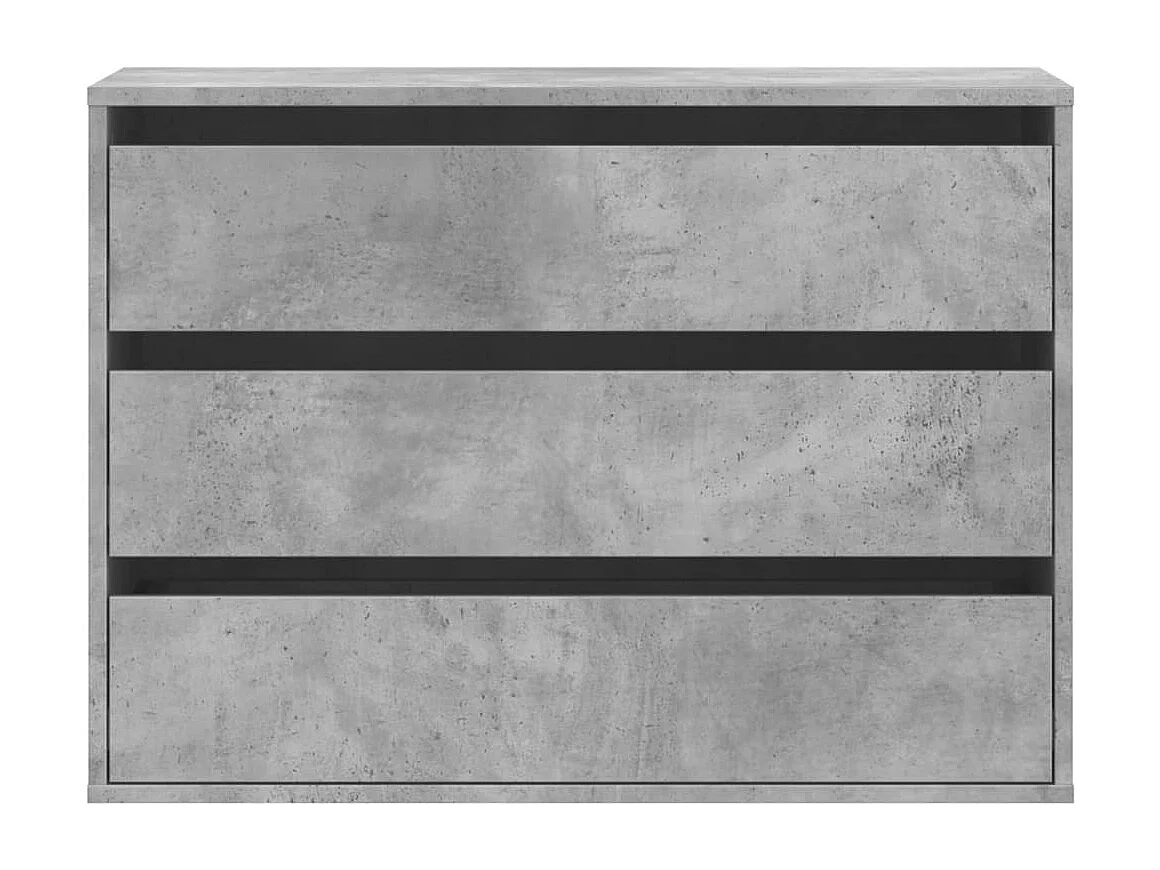 Commode d'angle gris béton 80x41x58 cm bois d'ingénierie