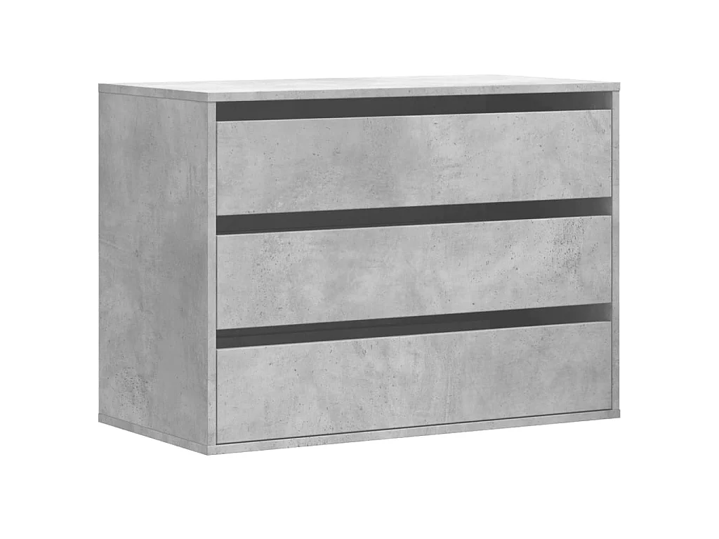 Commode d'angle gris béton 80x41x58 cm bois d'ingénierie