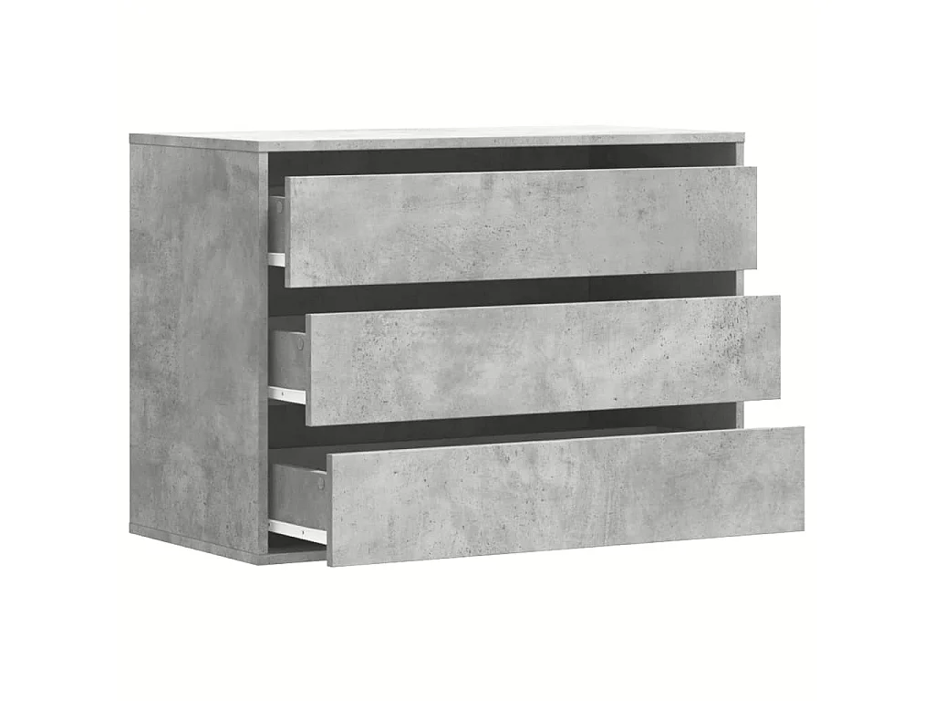 Commode d'angle gris béton 80x41x58 cm bois d'ingénierie