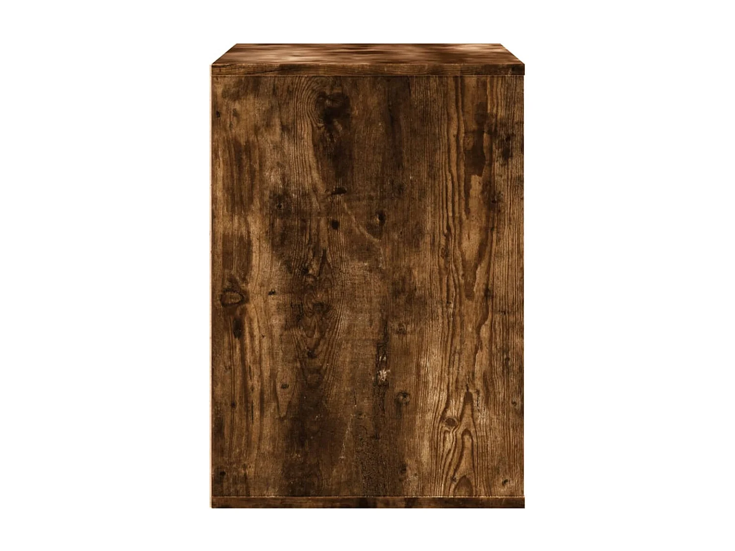Ladekast 80x41x58 cm bewerkt hout gerookt eikenkleurig