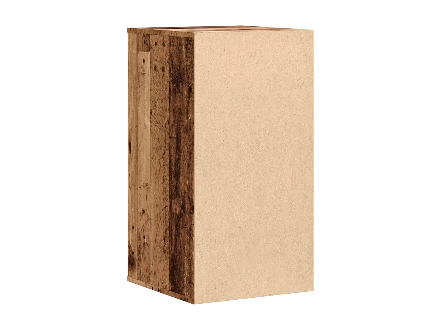 Ladekast 40x41x76 cm bewerkt hout oud houtkleurig