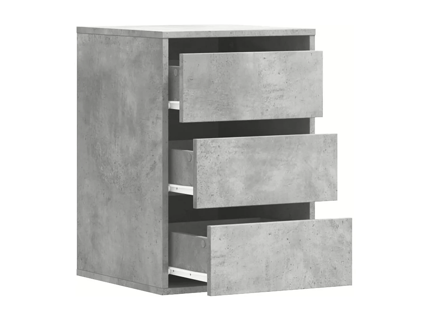 Commode d'angle gris béton 40x41x58 cm bois d'ingénierie