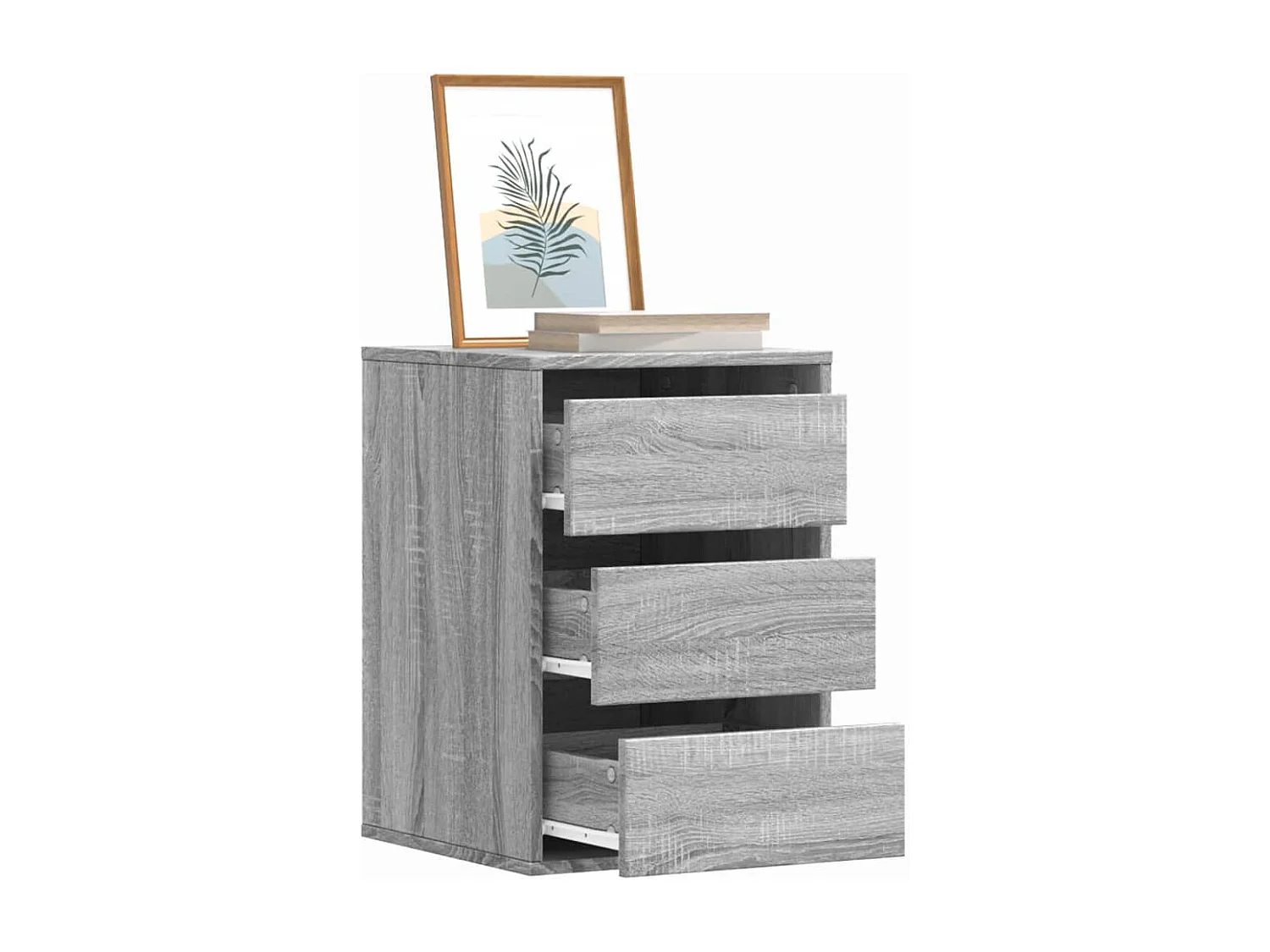 Commode d'angle sonoma gris 40x41x58 cm bois d'ingénierie