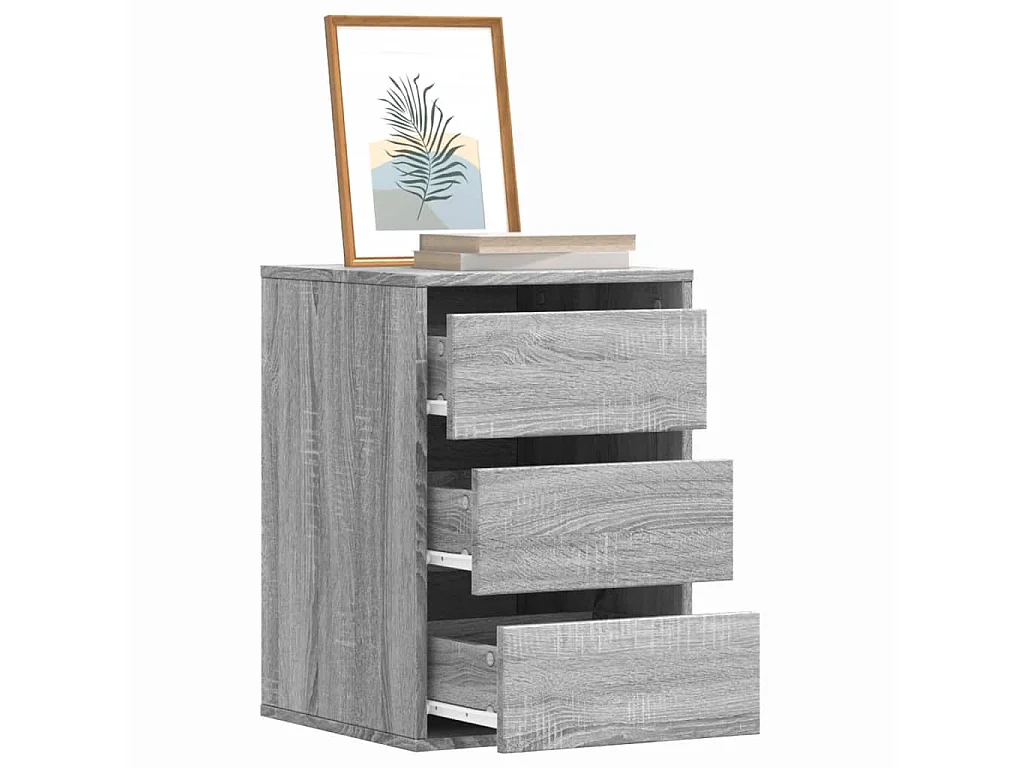 Cassettiera Angolare Grigio Sonoma 40x41x58cm Legno Multistrato