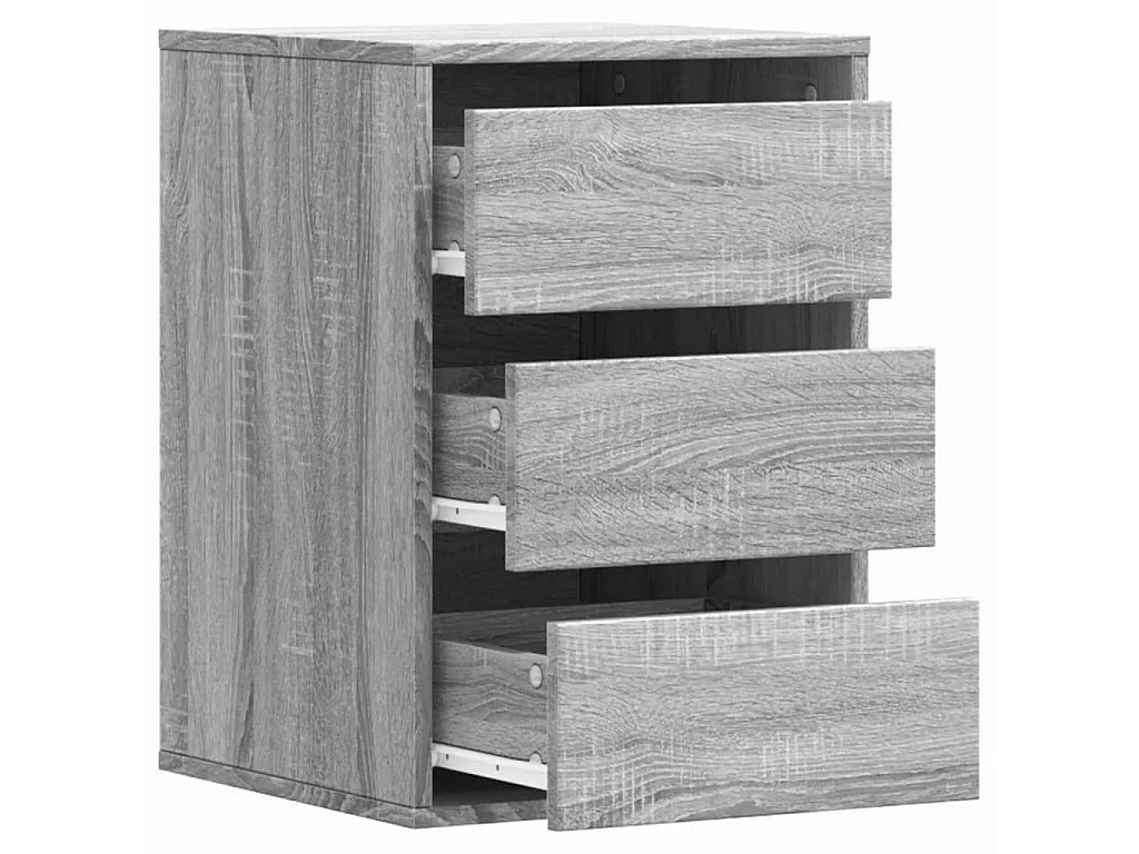Cassettiera Angolare Grigio Sonoma 40x41x58cm Legno Multistrato