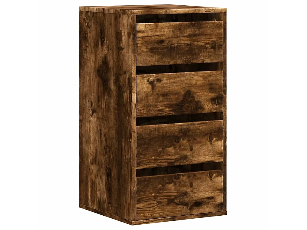Cajonera de esquina madera ingeniería roble ahumado 40x41x76 cm