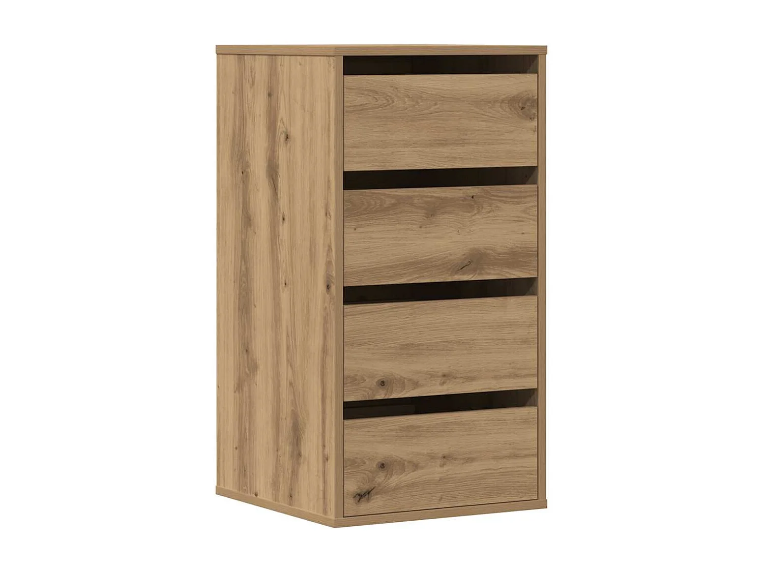 Commode d'angle chêne artisanal 40x41x76 cm bois d'ingénierie