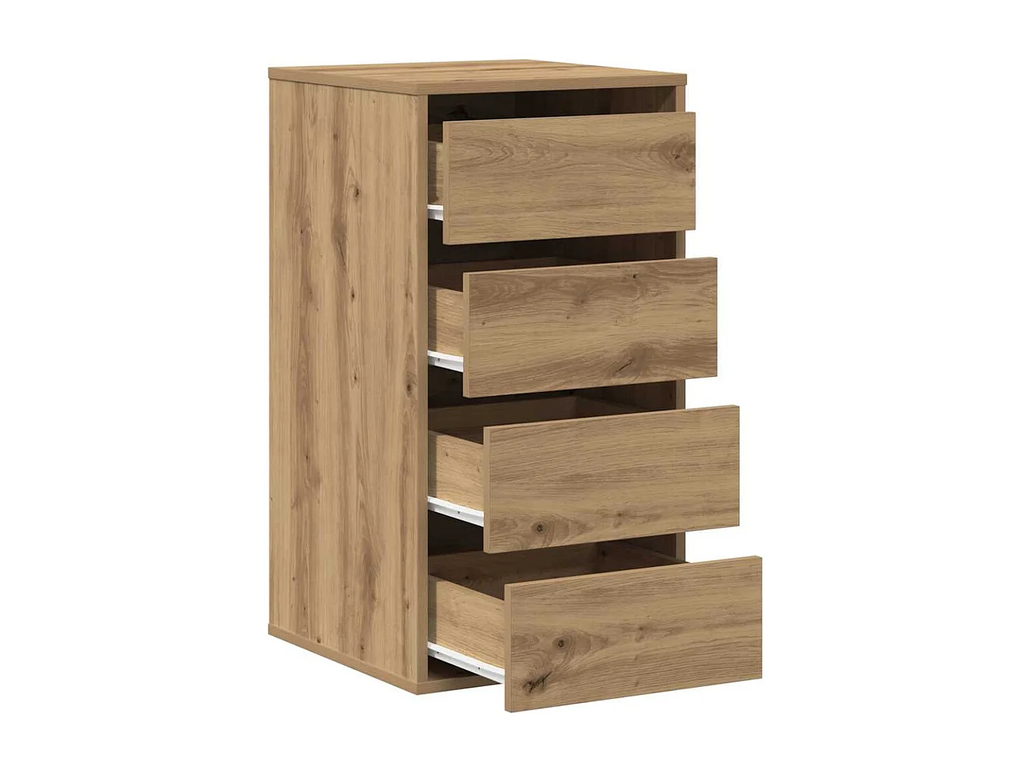 Commode d'angle chêne artisanal 40x41x76 cm bois d'ingénierie