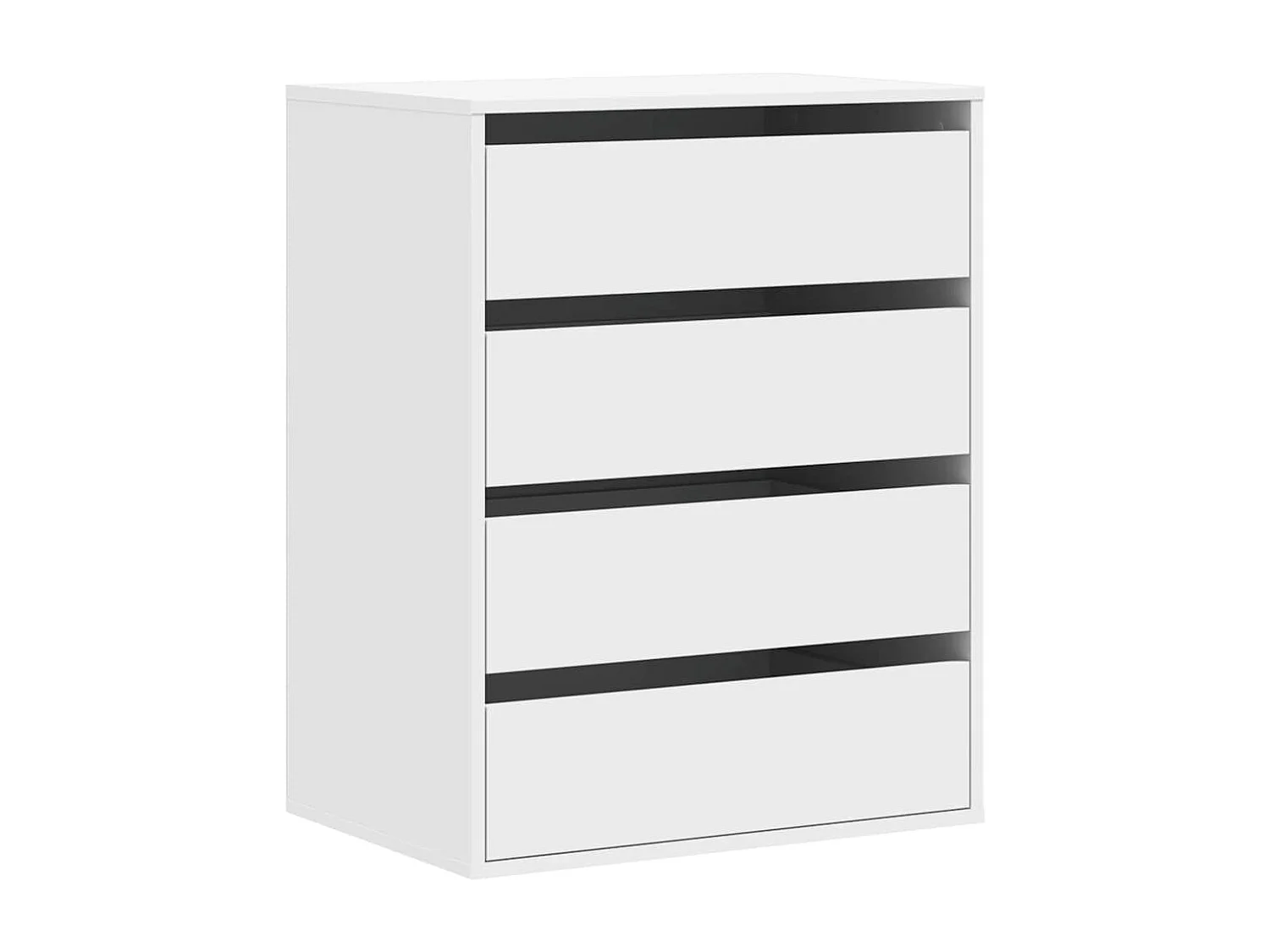 Ladekast 60x41x76 cm bewerkt hout wit